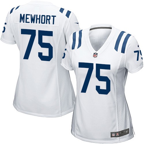 Women's Game Jack Mewhort Nike Jersey White Road - #75 NFL Indianapolis Colts